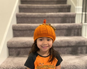Pumpkin hat, beanie, crochet pumpkin hat by MommyCraftUS