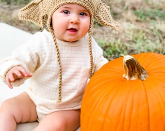 Dobby Inspired Crochet Hat: House Elf Costume, Halloween Photo Prop