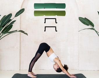Minimalist Holder, Wall Mounted Gym Storage Set, Yoga Mat Holder, Fitness Hardware
