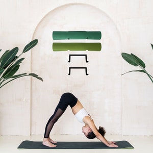 Minimalist Holder, Wall Mounted Gym Storage Set, Yoga Mat Holder, Fitness Hardware