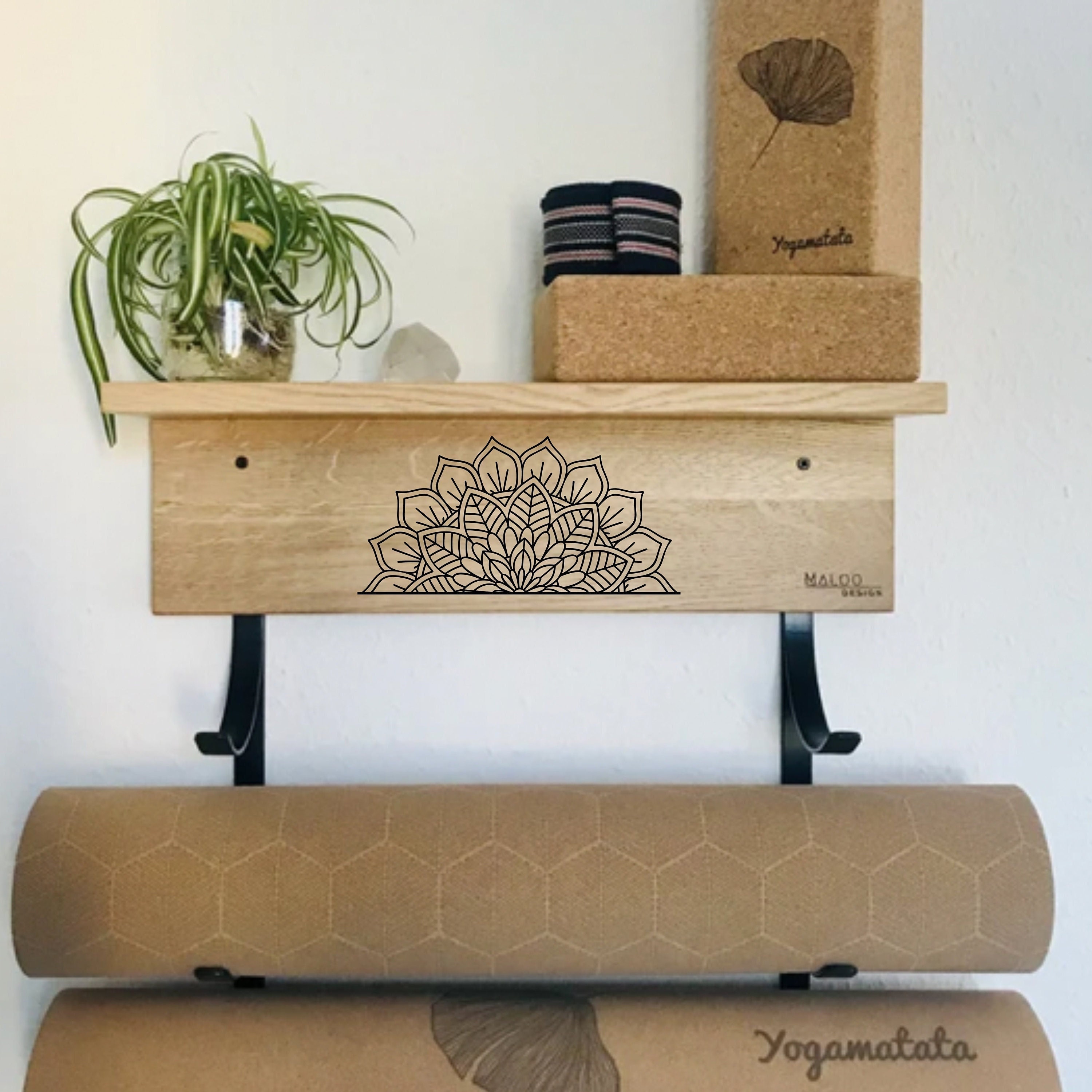 Wall yoga mat holder outlet