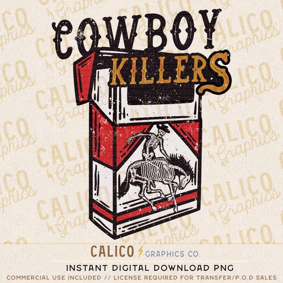 Cowboy Killers Rodeo Bronco Western Instant Digital Download