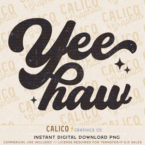 Yeehaw Yee Haw Western Instant Digital Download | Modne wzory w stylu western, zachodnie PNG, modne koszulki w formacie PNG, modne pliki PNG do pobrania zdjęcie 1