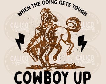 Cowboy Up PNG | Western Rodeo digitale download (direct beschikbaar)