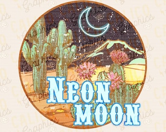 Neon Moon Western Instant Digital Download | Trendy Western Designs, Western PNG files, Trendy Shirt PNGs, Trendy PNG Downloads