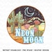 Neon Moon | Retro Sublimations, Western Sublimations, Designs Downloads, PNG Clipart, Shirt Design, Sublimation Downloads, DTG Printing 