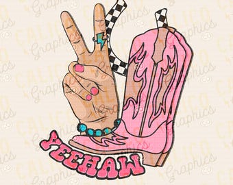 Yeehaw Horseshoe Checkered Western Instant Digital Download | Trendy Western Designs, Western PNG, Trendy Shirt PNG, Trendy PNG Download