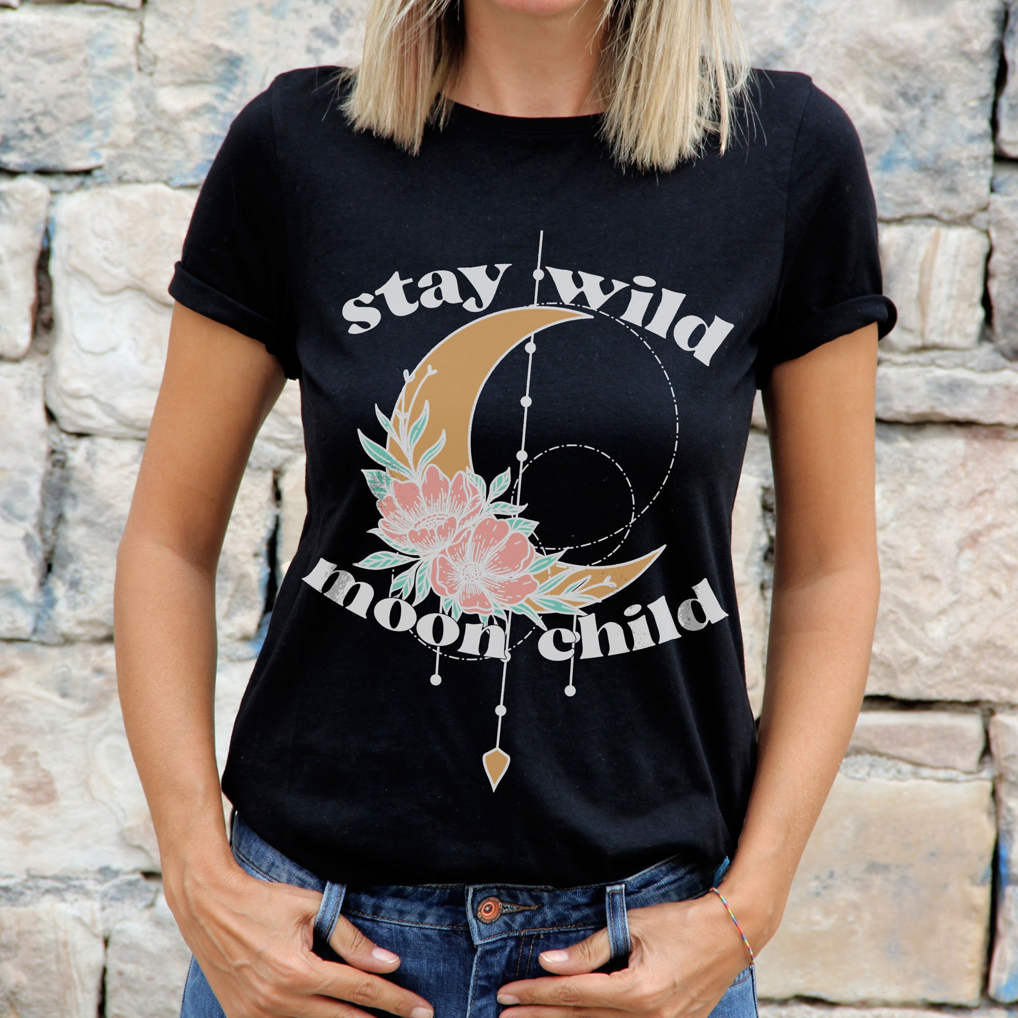 Stay Wild Moon Child Retro Sublimations Vintage | Etsy