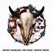 Bull Skull Barbed Wire | Retro Sublimations, Western Sublimations, Designs Downloads, PNG Clipart, Shirt Design, Sublimation Downloads