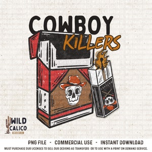 Cowboy Killers, Vintage Style Cowboy Skeleton | Western Sublimations, Designs Downloads, PNG Clipart, Shirt Design, Sublimation Download