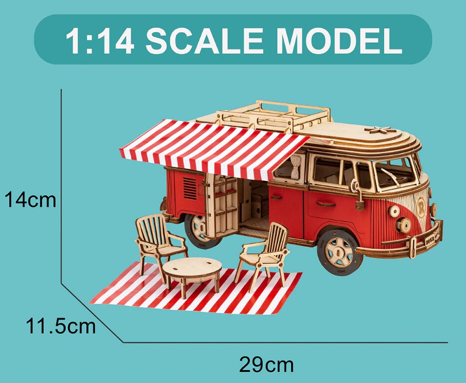 Camping Bus 3D Puzzle Camper Van Puzzle Puzzle Game Assembly Etsy