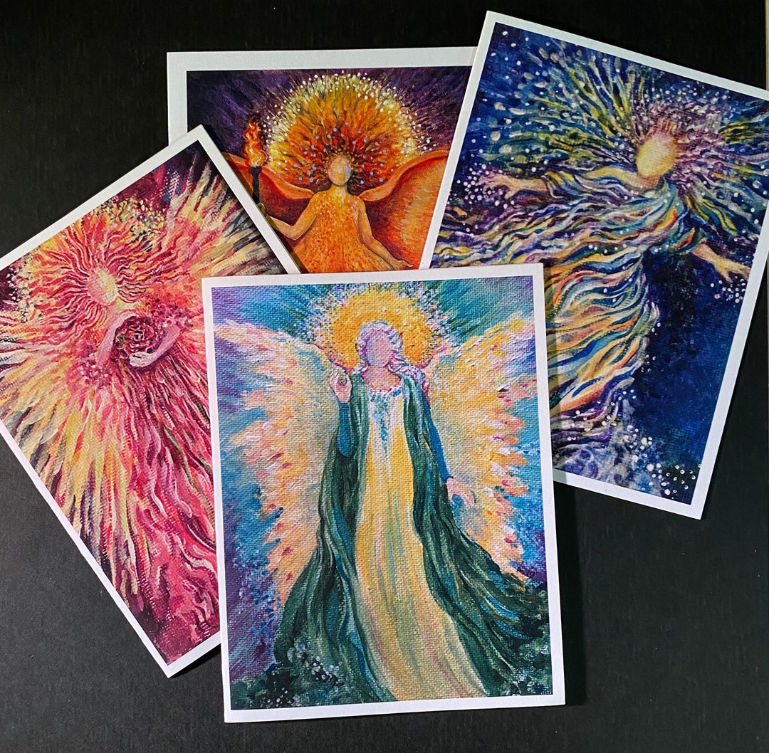 Angel Inspiration Note Cards: Representing Strength, Healing, Passion ...