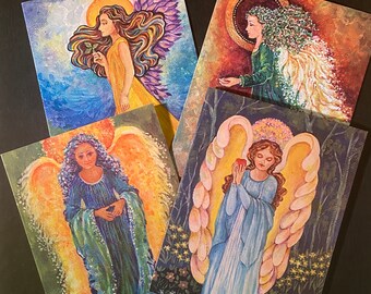 Tarjetas de arte angelical de colores: Inspiraciones angelicales