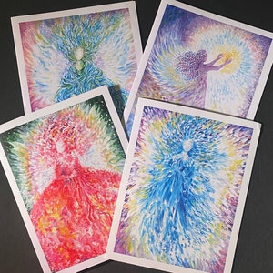 Zestaw kart Angel Dreams, kolorowe karty z notatkami Angel, karty z notatkami Angel Art, zestaw kart z duchowymi aniołami, karty z notatkami Dreaming of Angels