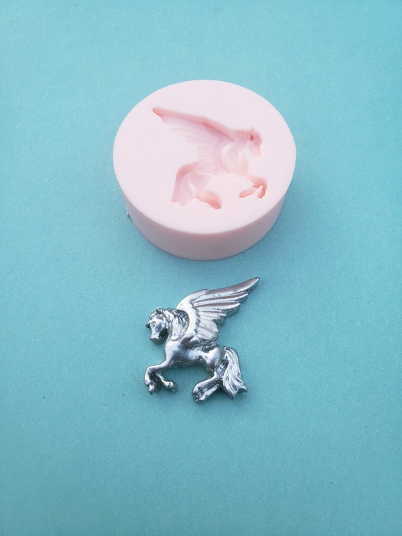 Pegasus Horse Greek Stallion Silicone Rubber Mold for Resin, Cake, Candy, Fondant, Baking, Jewelry, Chocolate, Clay, Charms, Soap Molds A301