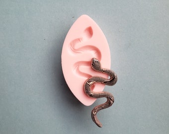 Snake Reptile Animal Silicone Rubber Mold for Resin, Cake, Candy, Fondant, Baking, Jewelry, Chocolate, Clay, Charms, Molds, Pythons A205