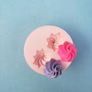 Icing Frosting Dollops Silicone Rubber Mold for    Jewelry,  Resin, Clay, Charms, Molds, Sugar, A114