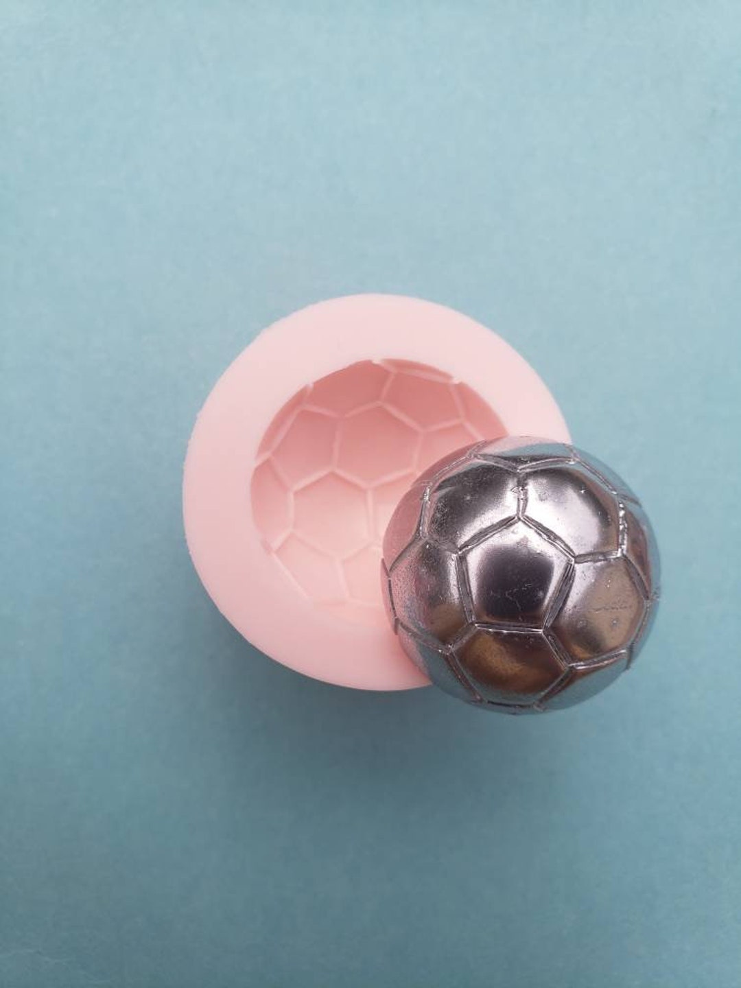 Half Soccer Ball Silicone Rubber Mold for Cake, Candy, Fondant, Cooking