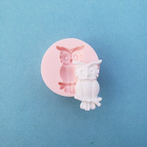 Owl Night Bird Silicone Rubber Mold for Resin,   Jewelry,  Clay, Charms, Animal Molds, A179