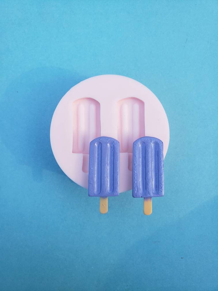 Shaped Popsicle Molds Cute Stripe Shape Ice Pop Molds Silicone 4 Cavities  Popsicle Moulds for Kids Adults Ice Cream Mold Cake Pop Molds Homemade