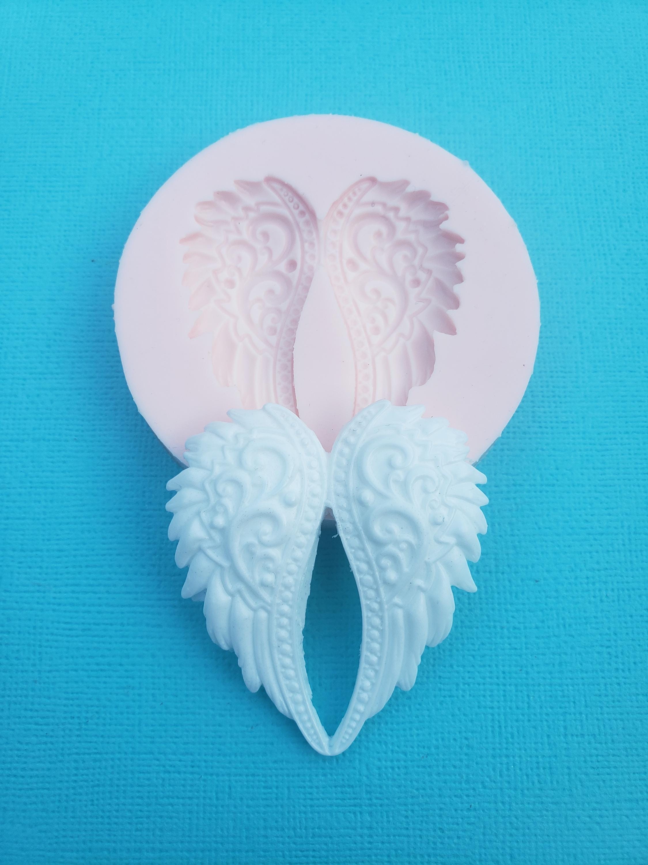 Angel Wings Religious Spiritual Silicone Mold for Resin,   Polymer Clay, Gypsum, Wax, Jewelry,  Soap, A510