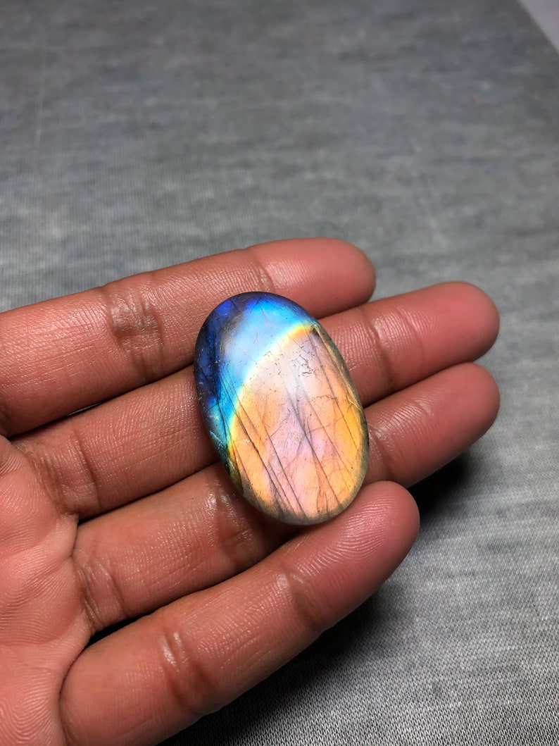 Stunning Top Grade Quality 100/% Natural Labradorite Oval Shape Double Shaded Cabochon Loose Gemstone For Making Jewelry 25\u00d738.50\u00d76.50mm