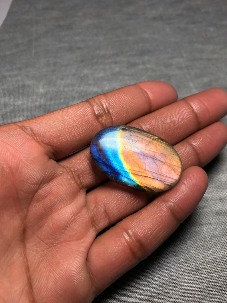 Stunning Top Grade Quality 100/% Natural Labradorite Oval Shape Double Shaded Cabochon Loose Gemstone For Making Jewelry 25\u00d738.50\u00d76.50mm