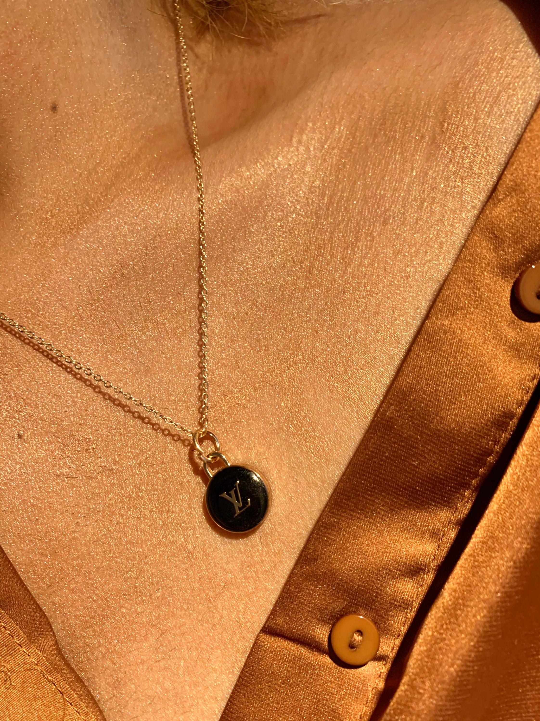 Louis Vuitton Repurposed Button Necklace 