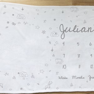 Baby Milestone Blanket| Monthly Milestone Baby Month Milestone Blanket | Coming Home Outfit Hospital Photo Receiving Blanket picture blanket