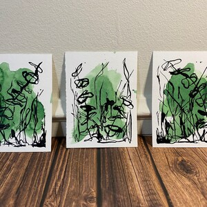 Mini Triptych (green)