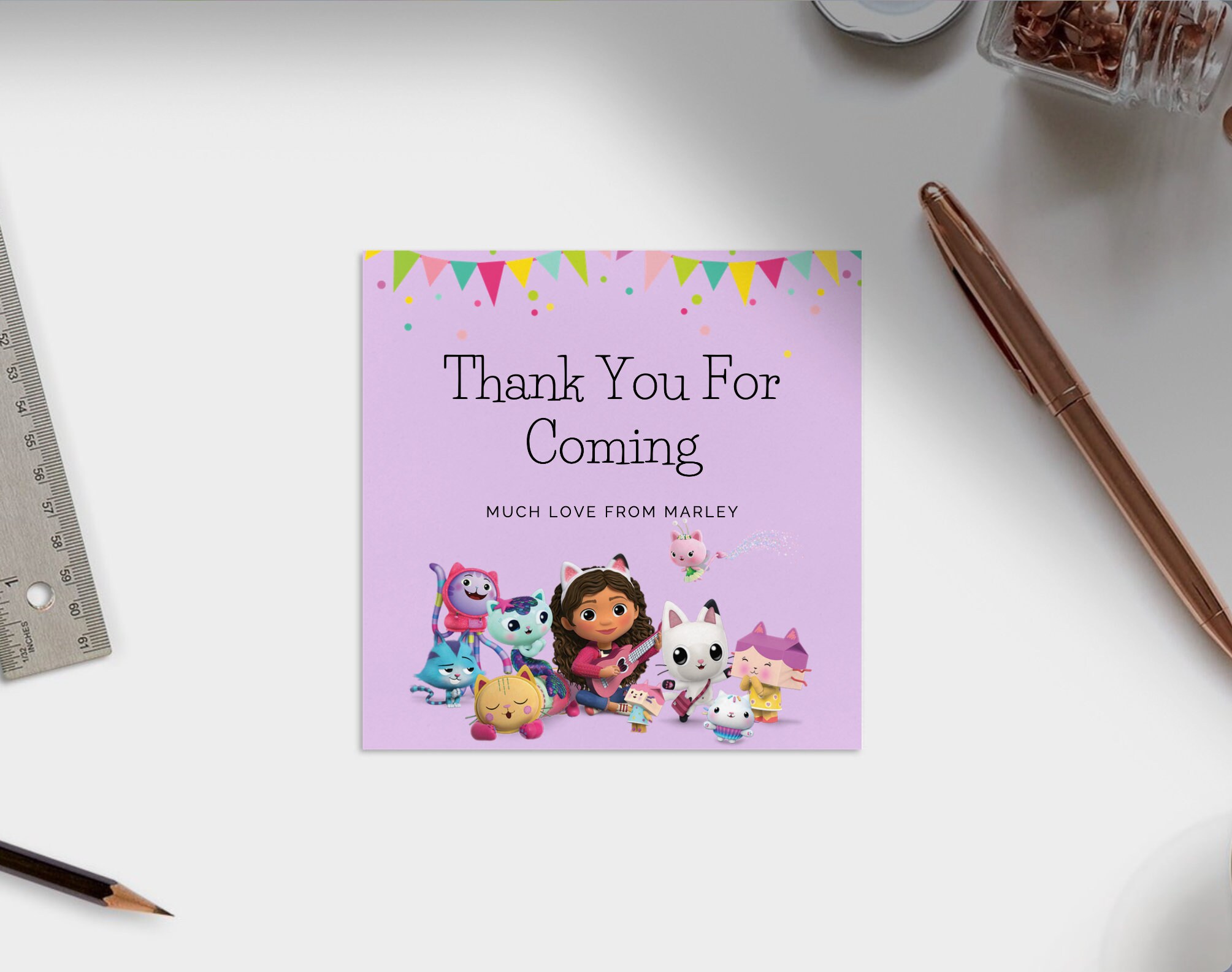 Gabby's Dollhouse Thank You Card DIGITAL Etsy Singapore