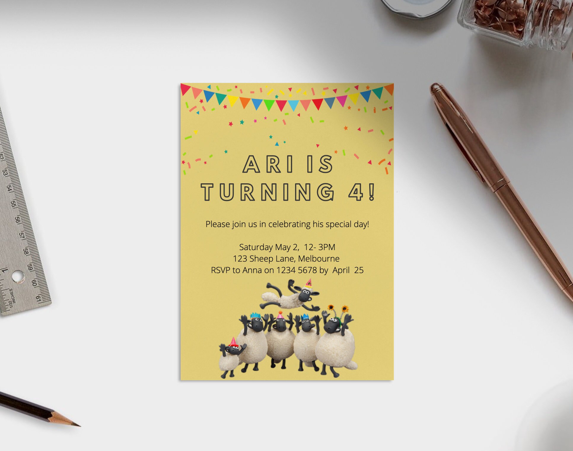 INSTANT Shaun the sheep invitation girls birthday Editable Invitation boys birthday birthday invitation custom invitation INSTANT Shaun the sheep invitation girls birthday Editable Invitation boys birthday birthday invitation custom invitation