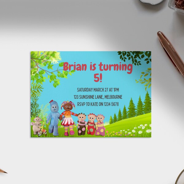 In The Night Garden digital birthday invitation