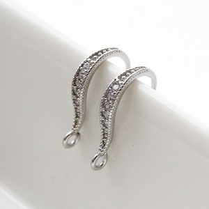 2pcs/10pcs Silver Earring Hooks , Earring Wires, Fish Hooks, Nickel Free, Earring Making [P46]