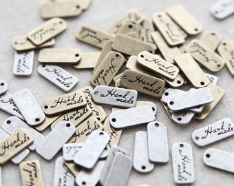 Metal tag,labels Charms, bracelet Jewelry Craft Charm (Not Customizable) 10pcs