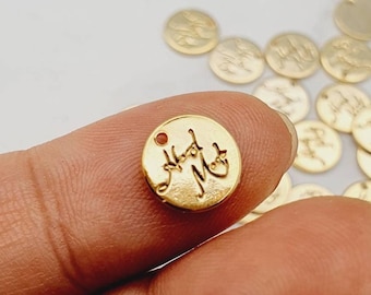 10 Stk. Kreis Charm, Metalletiketten Charms (nicht anpassbar).