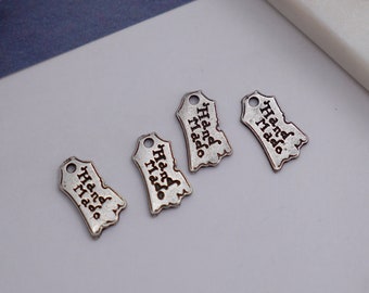 Antique Silver Plated Tag Charms: Brass Jewelry Labels 10pcs - Etsy