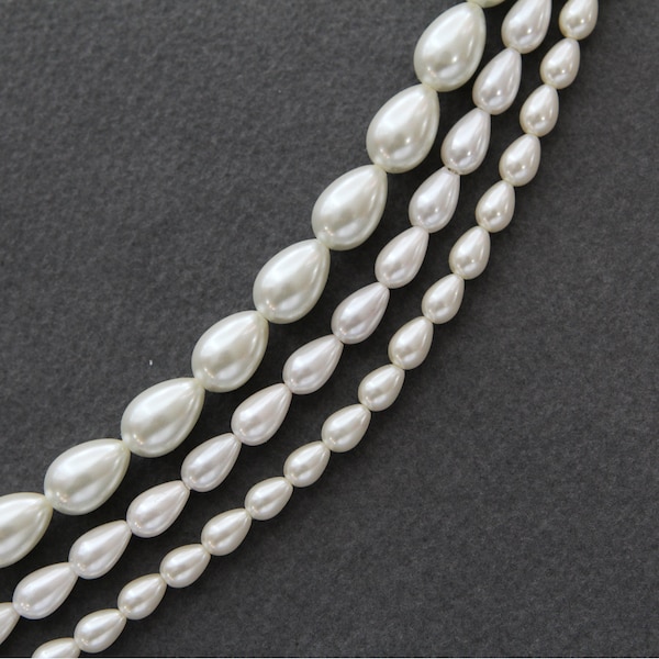 10pcs Teardrop Pearls, Nuclear Pearl, Jewelry Supplies, Earring Making [B05]