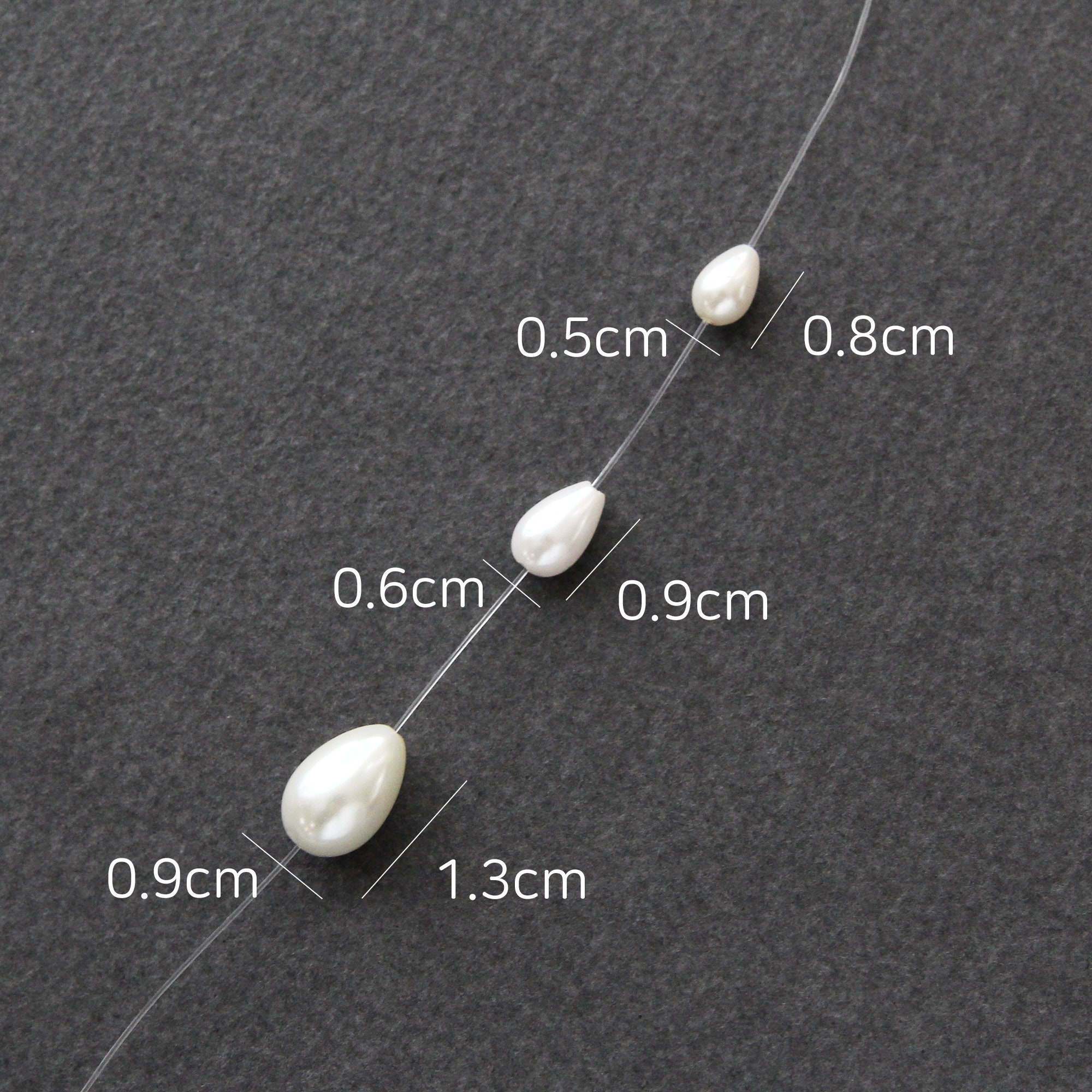 YIJU 400pcs ABS Imitation Pearl Beads - Teardrop Shape, 6x14mm, White For DIY Jewelry Making - View #8