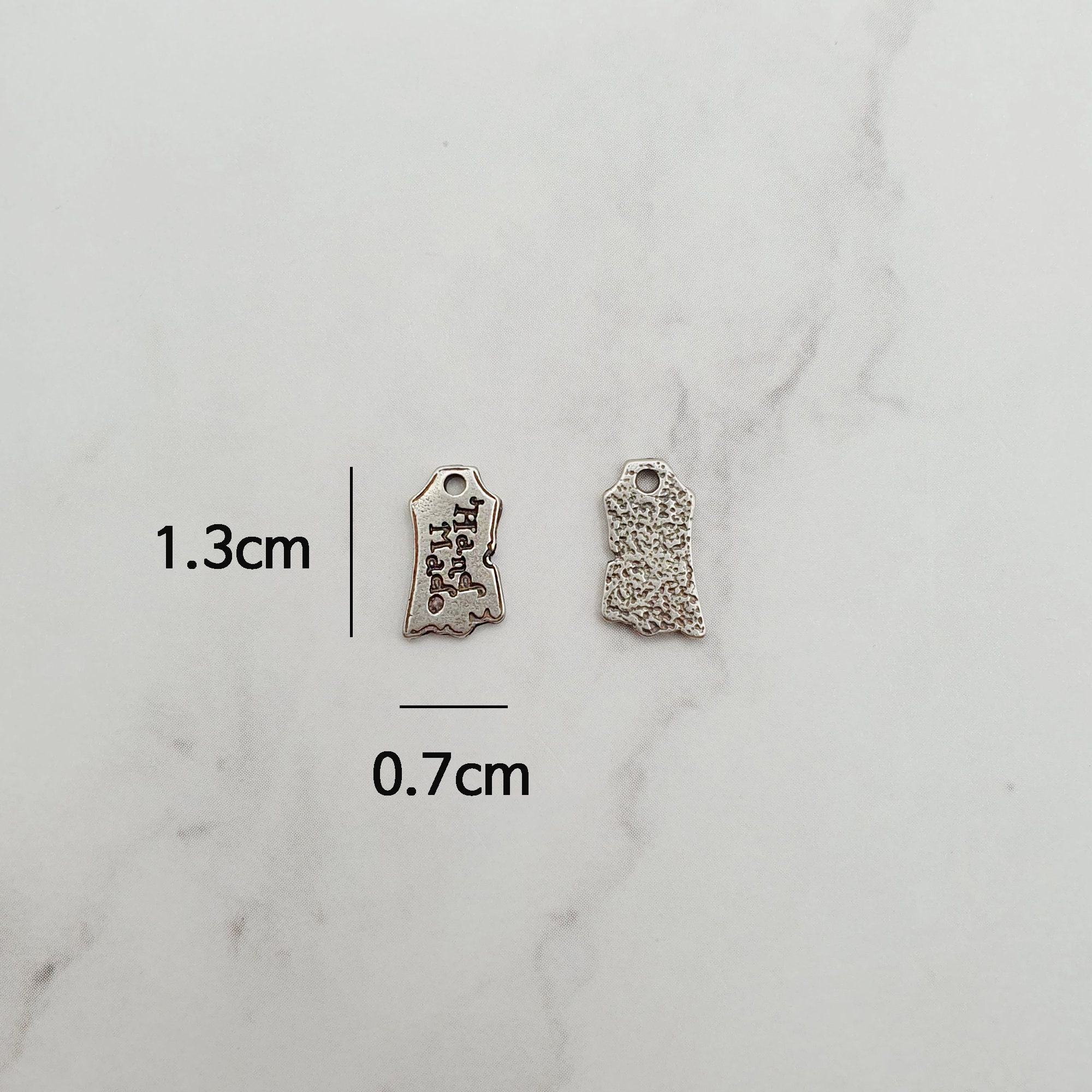 Antique Silver Plated Tag Charms: Brass Jewelry Labels 10pcs - Etsy
