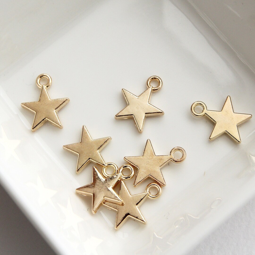 10pcs/30pcs Gold Star Charms Gold Jewelry Charms for Bracelet Etsy