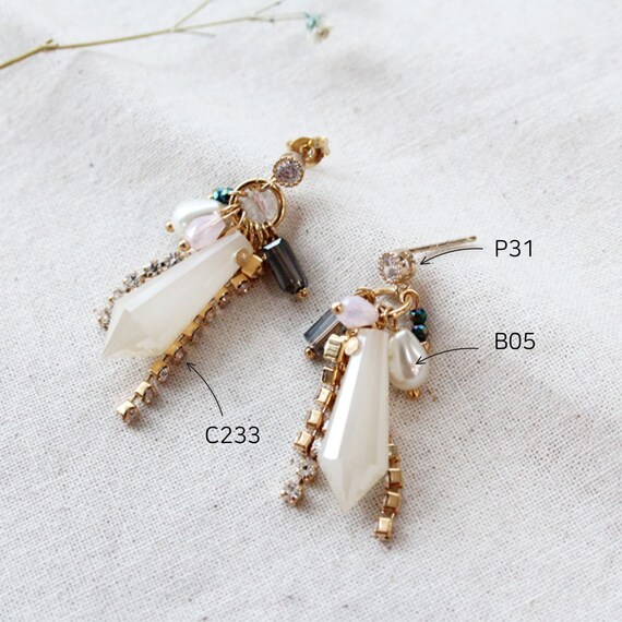 Boucles D'Oreilles XL Goujon L 15 CM Chandelier Strass Clair Argent