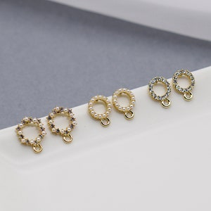 4pcs Circle Earring Post with Clutch, 925 Silver Pin, Earring Studs [P43]