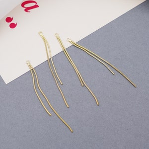 4pcs  Gold Plated  Earring Chain Charms , Earring Finding, Earring Tassel, Jewelry Earring  Supplies[C123]