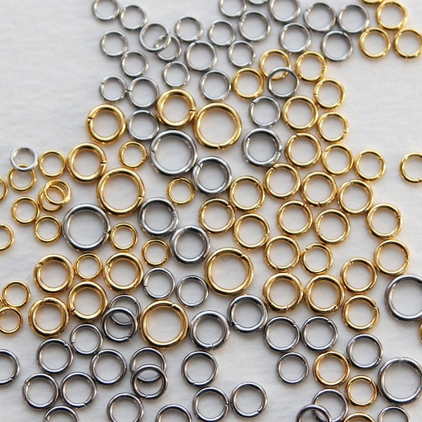 100pcs Size 3.5mm/4mm/4.5mm/5mm/6mm  Jump Rings, Earring parts, Jewelry Supplies, Earring Making [F02]