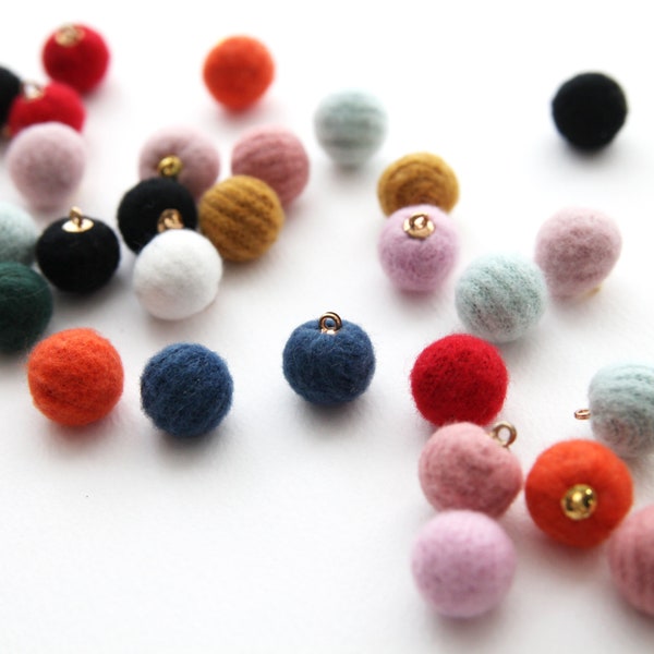 4pcs /10pcs Ball Charms, Earring Charms, Earring Making, Pom Pom, Jewelry Pendant [C214]