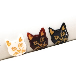 4 pz/10 pz Ciondolo Acrilico Testa di Gatto Carino, Charms Per Orecchini Bracciale Collana Accessori Gioielli [C201]