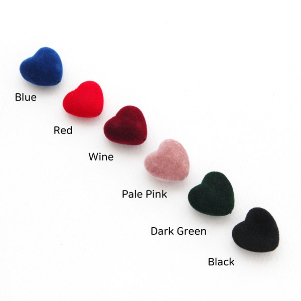 4pcs/10pcs 2 Hole Velvet Heart Charms, Flocked Acrylic Puff Heart Beads , Earring Charms [C205]