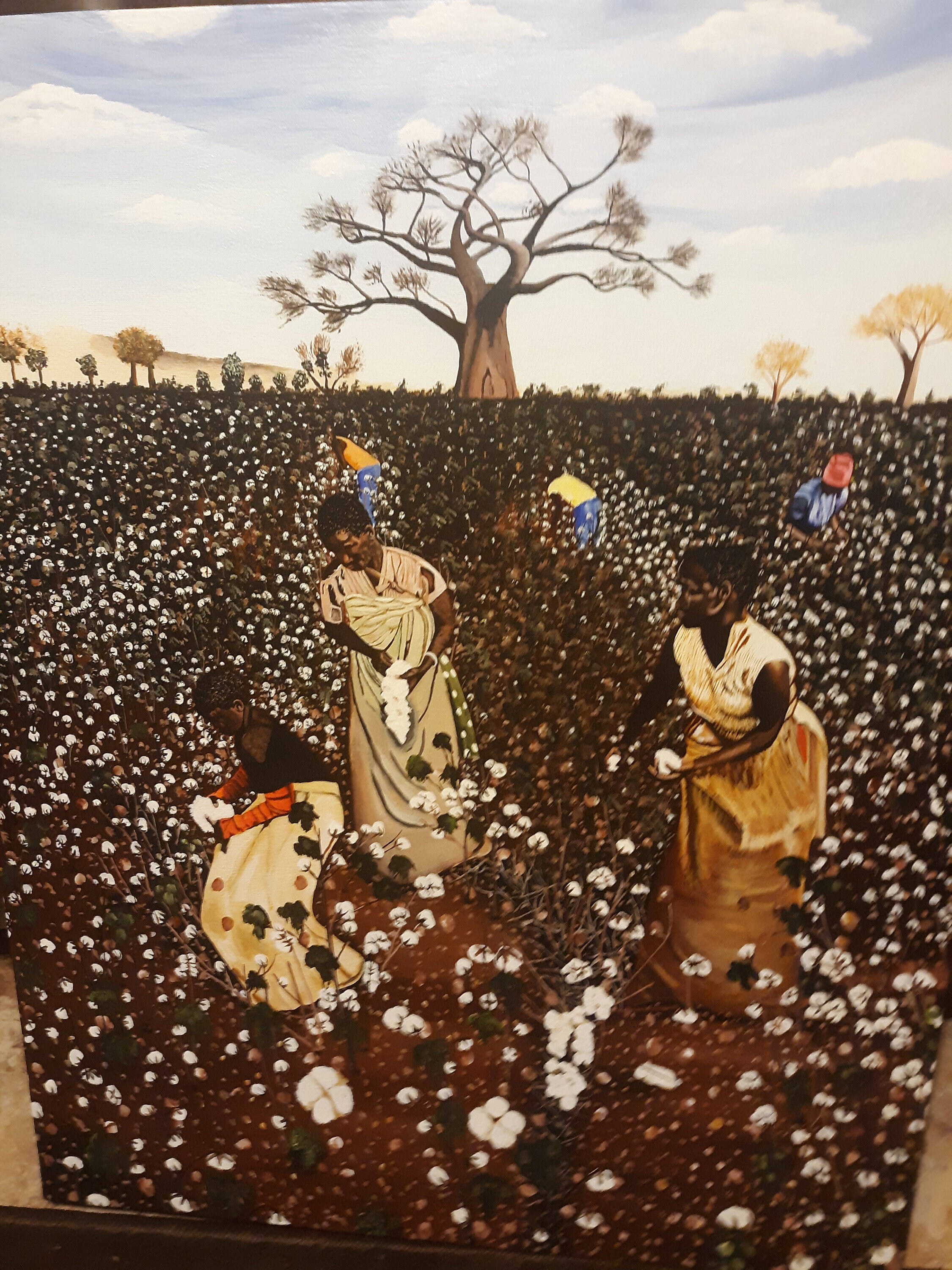 Art Painting on Canvas Cotton Field Etsy