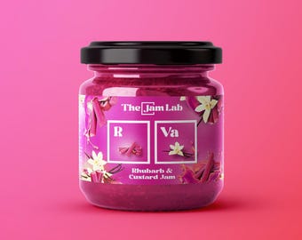 Confiture de rhubarbe et crème pâtissière